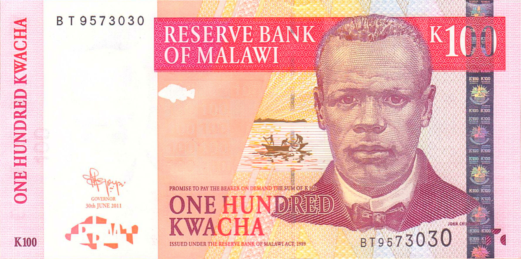 Malawi 100 2011 UNC P-54/c